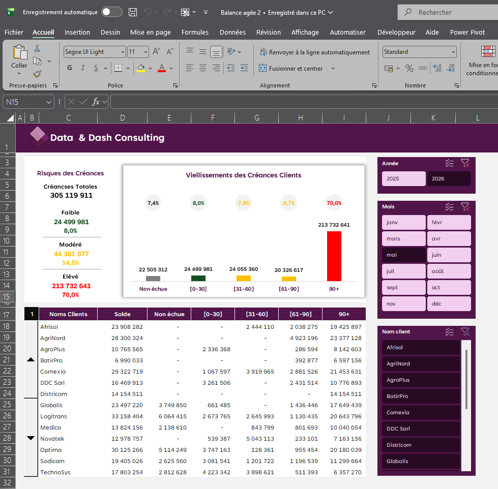 Balance agée avec Excel – Image 3